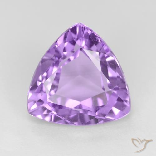 2.91ct Natural Medium Violet Amethyst, Trillion, VS