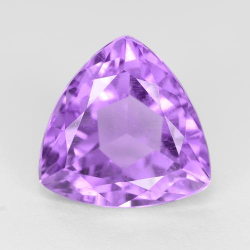Vivid Violet Amethyst Gem - 3.3ct Trillion Facet (ID: 551167)