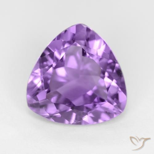 2.50ct Natural Deep Violet Amethyst, Trillion, VS