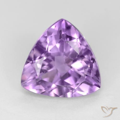 Amatista Violeta rosado Trillón de 2.86 ct de Brasil, dimensión 10 x 9,9mm, piedra preciosa natural No tratado, claridad VS, Amatista Forma trillón de 1 pieza, dureza de Mohs de 7 Adecuado para joyas de uso diario , Año de la piedra preciosa del dragón, Photo A