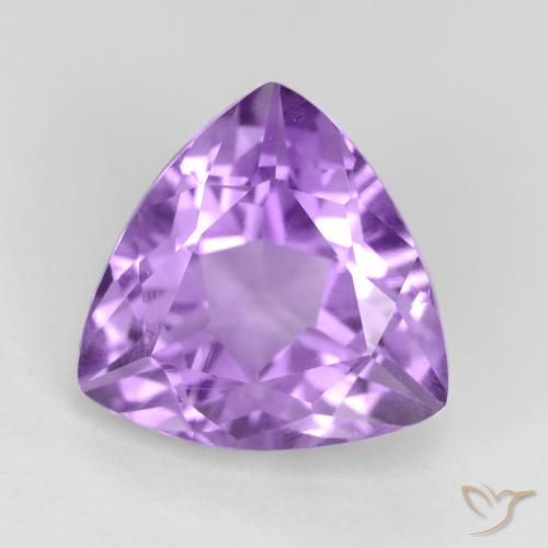3.01ct Natural Medium Violet Amethyst, Trillion, VS
