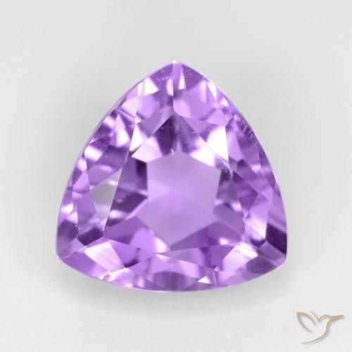 3.13ct Natural Intense Violet Amethyst, Trillion, VS
