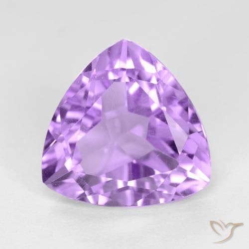 3.04ct Natural Medium Violet Amethyst, Trillion, VS