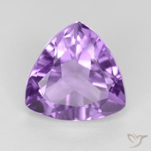 3.00ct Natural Medium Violet Amethyst, Trillion, VS