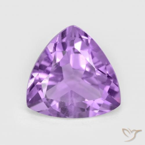 2.87ct Natural Medium Violet Amethyst, Trillion, VS