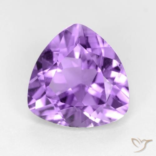 2.60ct Natural Medium Violet Amethyst, Trillion, VS