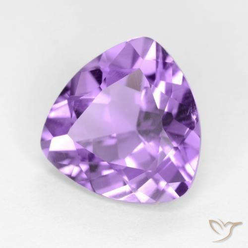 2.60 ct Violet Amethyst Stone, Natural Amethyst in Trillion Facet Shape for Sale