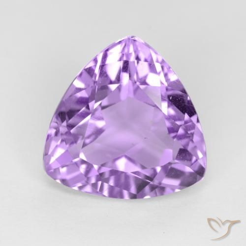 2.98ct Natural Medium Violet Amethyst, Trillion, VVS-VS