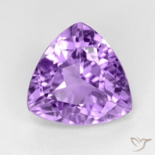 2.97ct Natural Deep Violet Amethyst, Trillion, VS
