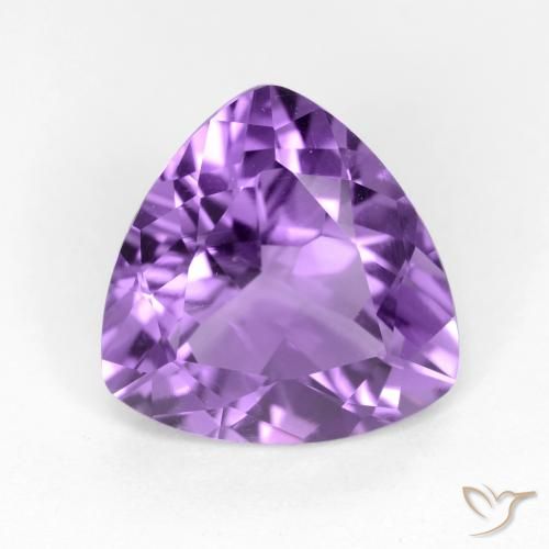 2.55ct Natural Intense Violet Amethyst, Trillion, VS