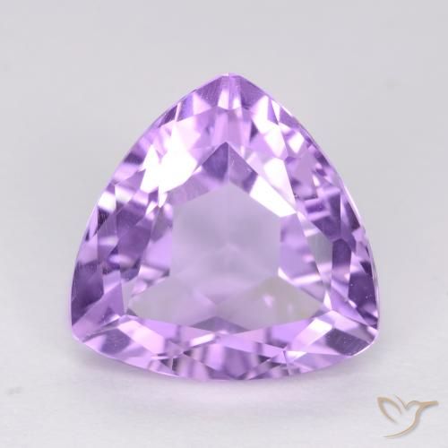 3.15ct Natural Medium Violet Amethyst, Trillion, VS