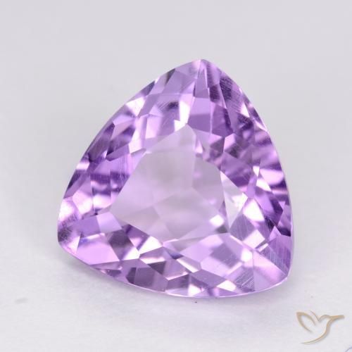 2.99 ct Violet Amethyst Stone, Natural Amethyst in Trillion Facet Shape for Sale