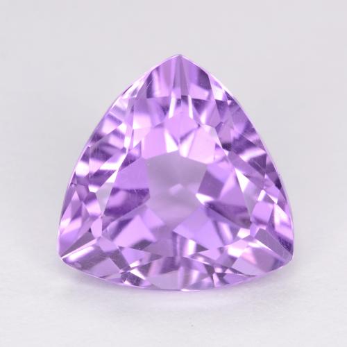 Medium Violet Amethyst Edelstein - 2.9ct Trillantschliff (ID: 551483)