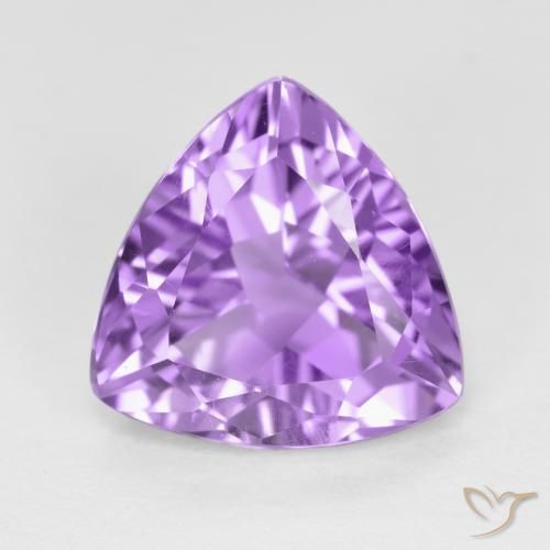 2.90ct Natural Medium Violet Amethyst, Trillion, VS