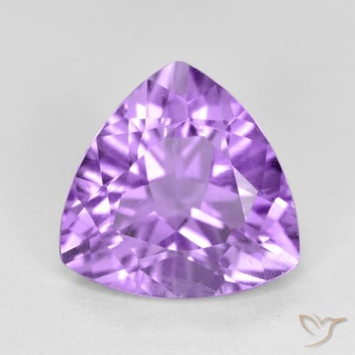 2.86ct Natural Medium Violet Amethyst, Trillion, VS