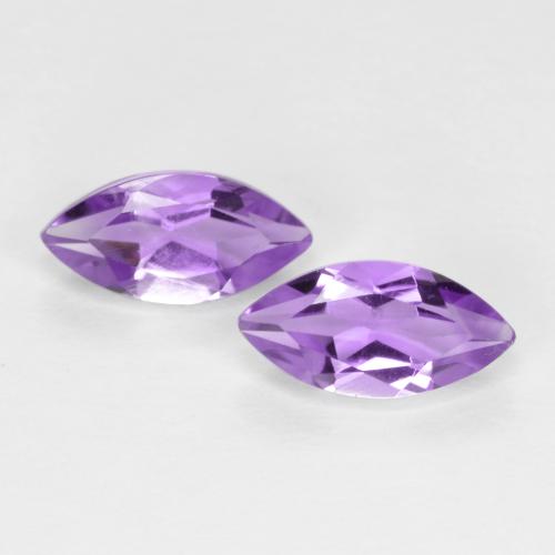 Deep Violet Amethyst Gem - 0.4ct Marquise Facet (ID: 559925)