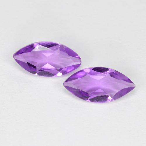 Темно-розовато-фиолетовый Аметист Камень - 0.3ct Фасетная Маркиза (ID: 559933)