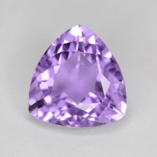Deep Violet Hue Amethyst Gem - 2.9ct Trillion Facet (ID: 563491)