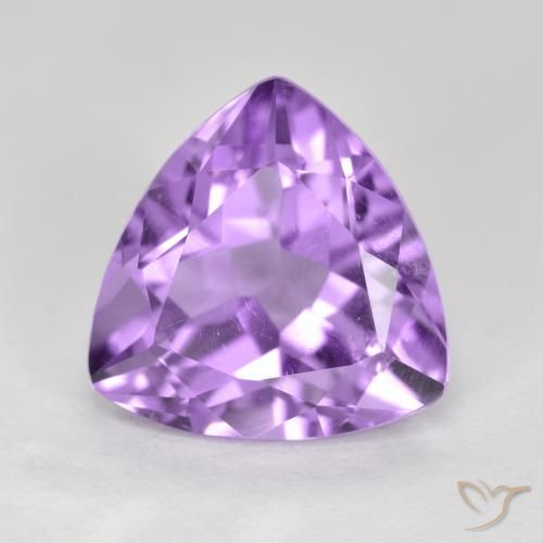 2.93ct Natural Pinkish Violet Amethyst, Trillion, VS