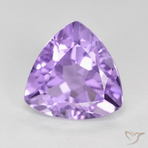 2.93ct Natural Medium Violet Amethyst, Trillion, VS