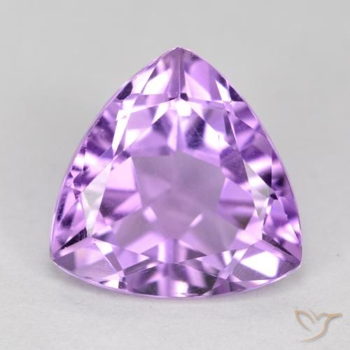 2.83ct Natural Medium Violet Amethyst, Trillion, VS