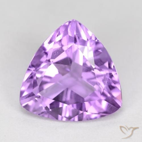 2.72ct Natural Medium Violet Amethyst, Trillion, VS