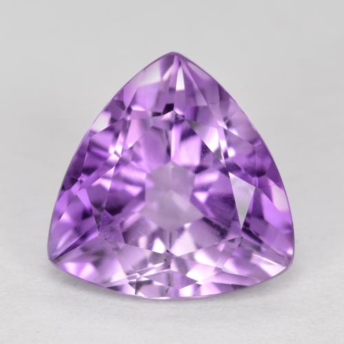 パープルがかったバイオレット アメジスト 宝石 - 2.8ct トリリオンファセット (ID: 563508)