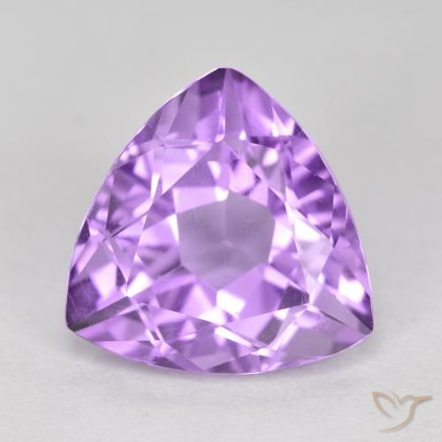 2.94ct Natural Medium Violet Amethyst, Trillion, VVS-VS