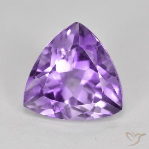 2.93ct Natural Medium Violet Amethyst, Trillion, VS