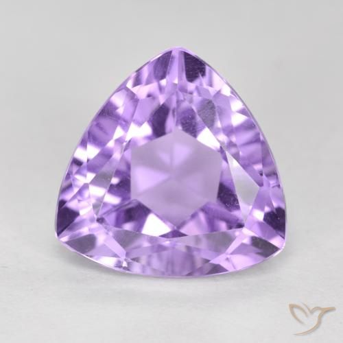Améthyste Violet trillion facet du Brésil, 10,1 x 10,1mm, poids de 3,18 ct, pierre gemme naturelle Non traité de pureté VS, 1 pièce d'améthyste, couleur Violet Rosâtre, dureté Mohs de 7 convient aux bijoux de tous les jours, pierre de sagesse, Pierre précieuse de l'année du dragon, Photo A