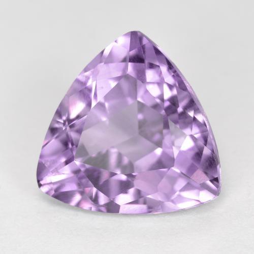 2.81 ct Violet Amethyst Stone, Natural Amethyst in Trillion Facet Shape for Sale