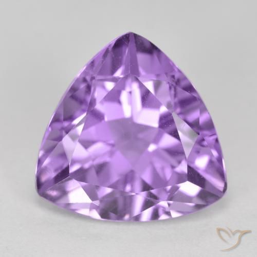 Violeta medio Amatista Gema - 2.9ct Forma trillón (ID: 563591)