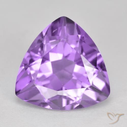 2.81ct Natural Medium Violet Amethyst, Trillion, VS