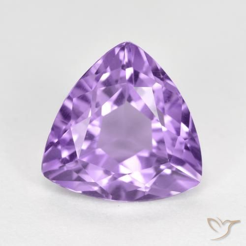 3.01ct Natural Medium Violet Amethyst, Trillion, VS