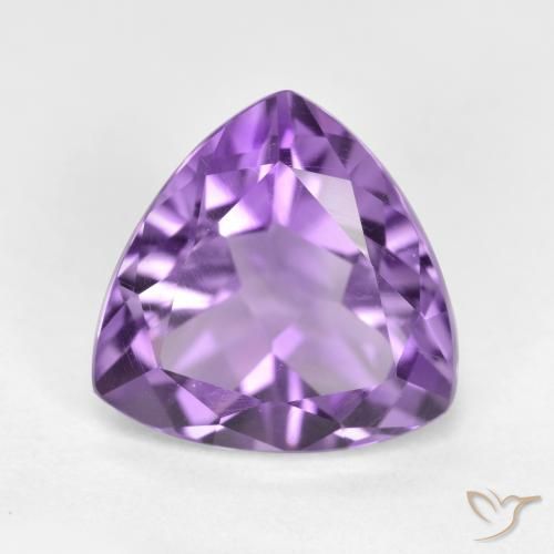 2.96ct Natural Medium Violet Amethyst, Trillion, VS
