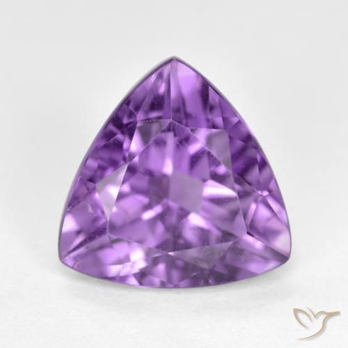 2.78ct Natural Deep Violet Amethyst, Trillion, VS-SI