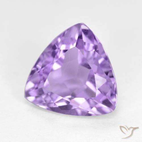 3.04 ct Violet Amethyst Stone, Natural Amethyst in Trillion Facet Shape for Sale