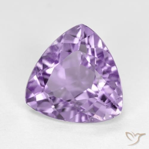 2.97 ct Violet Amethyst Stone, Natural Amethyst in Trillion Facet Shape for Sale