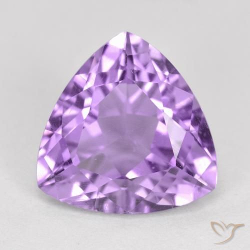 2.86ct Natural Medium Violet Amethyst, Trillion, VS