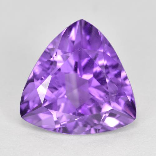 Vivid Violet Amethyst Gem - 2.8ct Trillion Facet (ID: 564226)