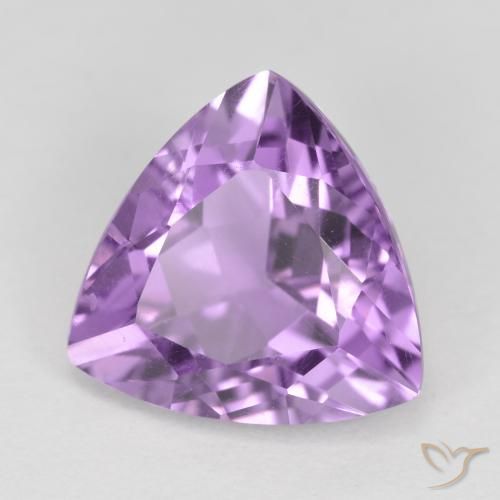 2.70 ct Violet Amethyst Stone, Natural Amethyst in Trillion Facet Shape for Sale