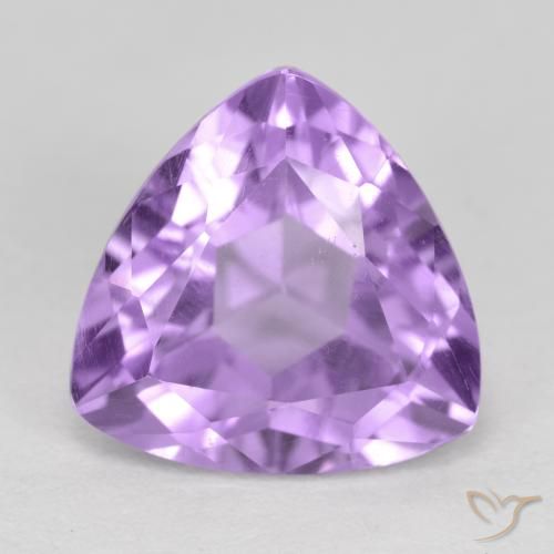 3.14ct Natural Medium Violet Amethyst, Trillion, VS