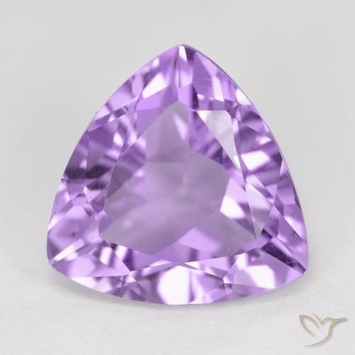 2.93ct Natural Pinkish Iris Violet Amethyst, Trillion, VS