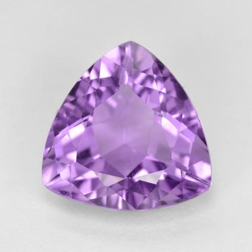 Purplish Violet Amethyst Gem - 3.1ct Trillion Facet (ID: 564397)