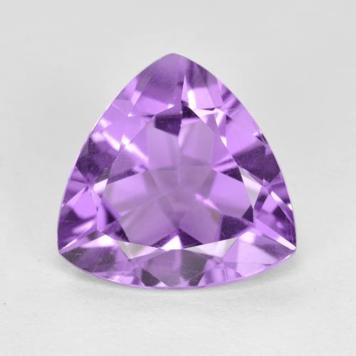 2.64 ct Violet Amethyst Gemstone, Amethyst Gem in Trillion Facet Shape for Sale.