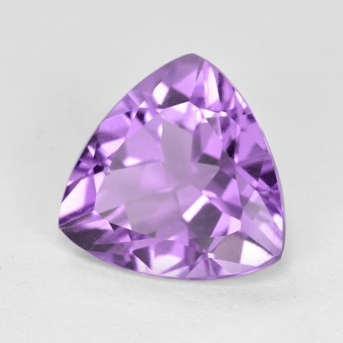 2.64 ct Violet Amethyst Stone, Natural Amethyst in Trillion Facet Shape for Sale