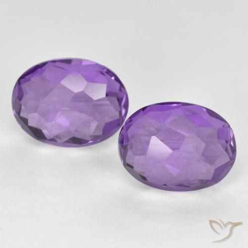 2.46 ct Oval Checkerboard Amethyst, 7.8 x 5.9 mm From Brazil, Photo A