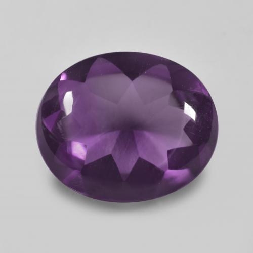 Medium Violet Amethyst Gem - 4.3ct Oval Buff-Top (ID: 571282)