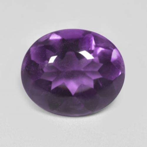 Темно-фиолетовый Аметист Камень - 5ct Форма Овал огранка Buff-Top (ID: 571284)