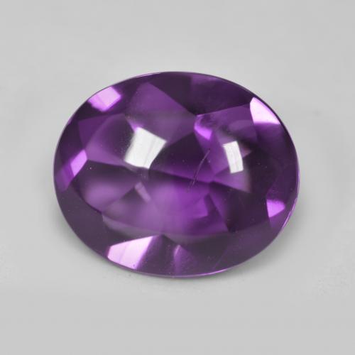 Reddish Violet Amethyst Gem - 4.3ct Oval Buff-Top (ID: 571288)